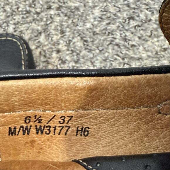 Born Black Leather Loafers Driving Slip On Shoes Women's Size US 6.5 Comfort - Picture 8 of 9